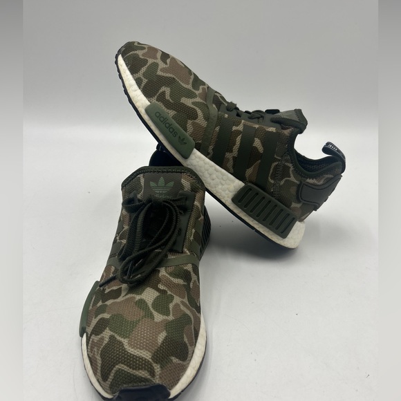 ADIDAS NMD R1 DUCK CAMO SHOES MENS SIZE 8 ATHLETIC SHOES GREEN BROWN TAN - Picture 1 of 11